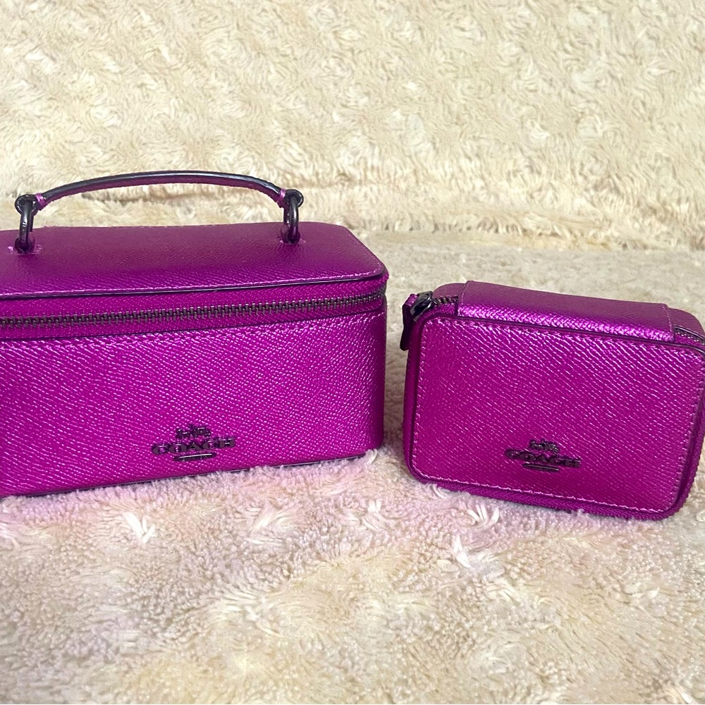 Coach Mini Jewelry Vanity Bag Trinket and Pill Box